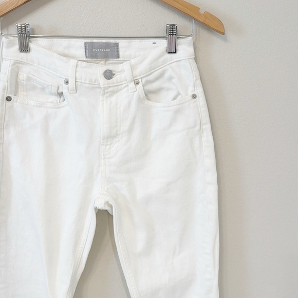 EVERLANE White Jeans Skinny Mid-Rise Stretch Size 26 Regular - Picture 3 of 7